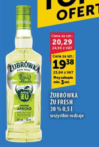 Eurocash ŻUBRÓWKA ŻU FRESH 30% 0,5l oferta