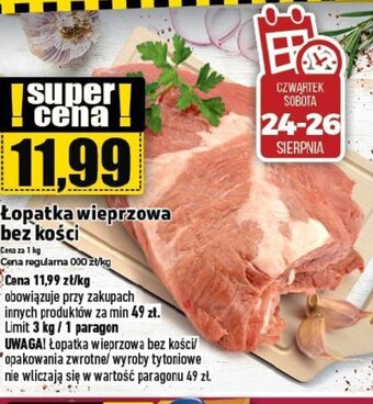 Topaz Łopatka wieprzowa bez kości 1 kg oferta