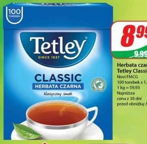 Dino Tetley classic herbata czarna 150 g (100 x 1,5 g) oferta