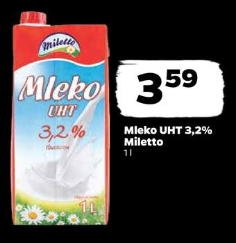 Netto Mleko uht 3,2% miletto oferta