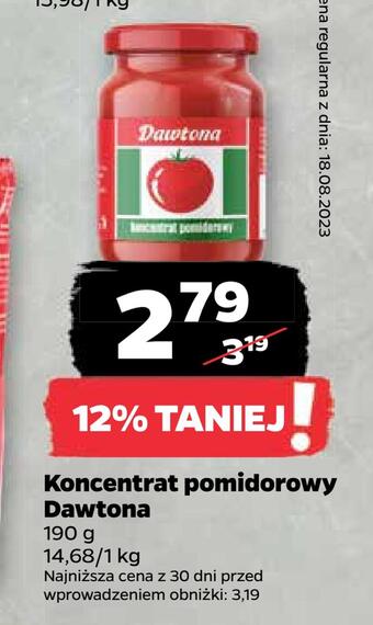 Netto Koncentrat pomidorowy dawtona oferta