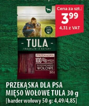 Eurocash PRZEKĄSKA DLA PSA MIĘSO WOŁOWE TULA 30 g oferta