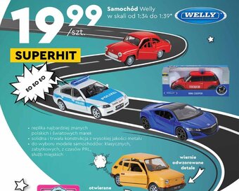 Biedronka Samochód Welly w skali od 1:34 do 1:39 oferta