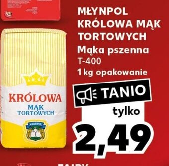 Kaufland MŁYNPOL KRÓLOWA MĄK TORTOWYCH Mąka pszenna T-400 1kg oferta