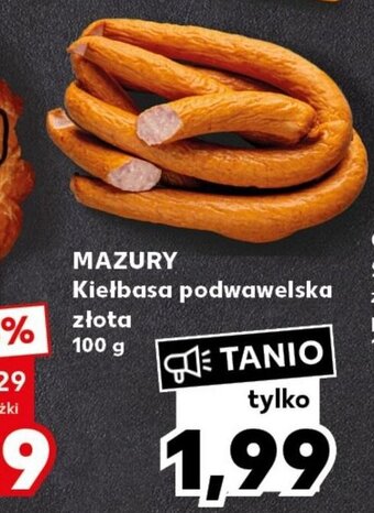 Kaufland MAZURY Kiełbasa podwawelska złota 100g oferta