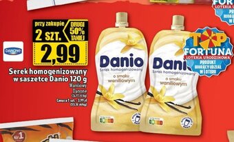Topaz Serek homogenizowany w saszetce Danio 120 g oferta