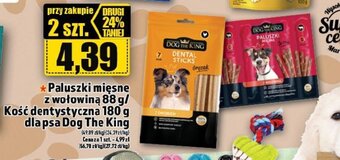 Topaz *Paluszki mięsne z wołowiną 88 g/ Kość dentystyczna 180 g dla psa Dog The King oferta