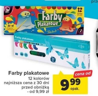Carrefour Farby plakatowe 12 kolorów oferta