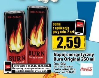 Topaz Napój energetyczny Burn Original 250 ml oferta
