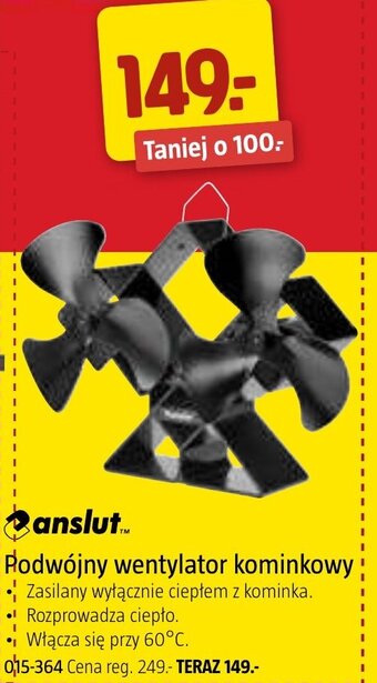 Jula Podwójny wentylator kominkowy oferta