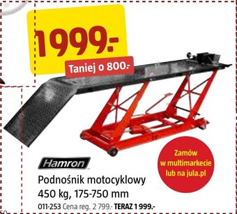 Jula Podnośnik motocyklowy 450 kg, 175-750 mm oferta