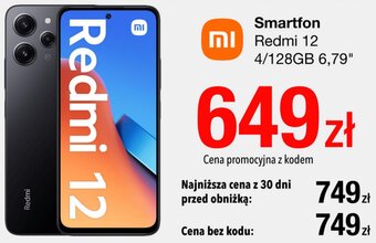 RTV EURO AGD Smartfon nI Redmi 12 4/128GB 6,79" oferta