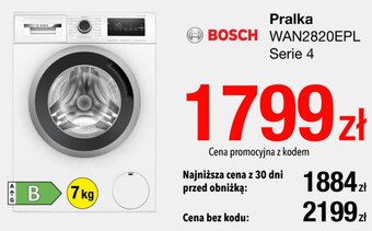 RTV EURO AGD Pralka BOSCH WAN2820EPL Serie 4 oferta