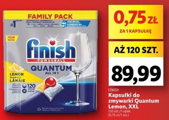 Lidl FINISH Kapsułki do zmywarki Quantum Lemon, XXL 120 szt. oferta