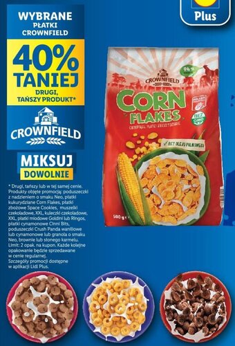 Lidl WYBRANE PŁATKI CROWNFIELD oferta