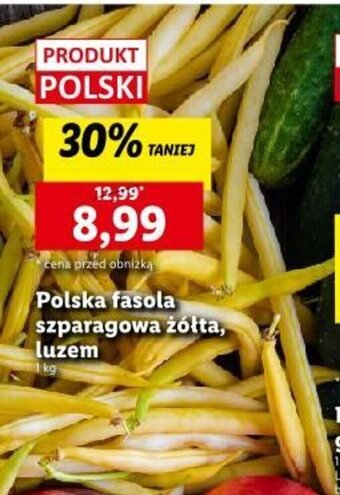 Lidl Polska fasola szparagowa żółta, 1kg oferta