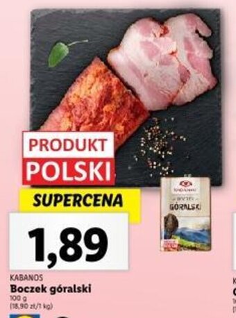 Lidl KABANOS Boczek góralski 100g oferta