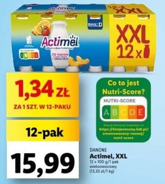 Lidl DANONE Actimel, XXL 12 x 100 g oferta