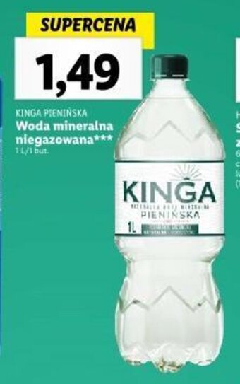 Lidl KINGA PIENINSKA Woda mineralna niegazowana 1l oferta