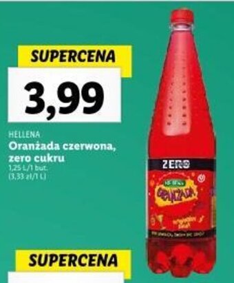 Lidl HELLENA Oranżada czerwona, zero cukru 1,25 L oferta