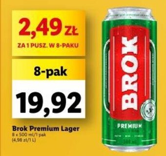 Lidl Brok Premium Lager 8x500ml oferta