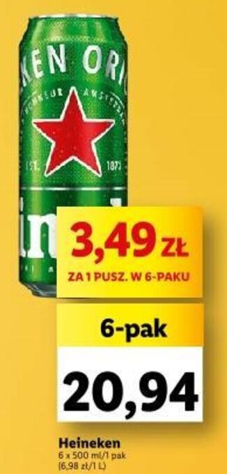 Lidl Heineken 8x500ml oferta
