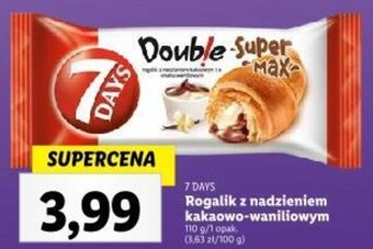 Lidl 7 DAYS Rogalik z nadzieniem kakaowo-waniliowym 110g oferta