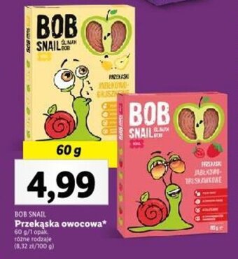 Lidl BOB SNAIL Przekąska owocowa 60 g oferta