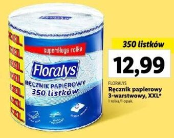 Lidl Floralys Ręcznik papierowy 3-warstwowy, 1 rolka oferta