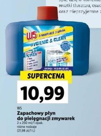 Lidl W5 Zapachowy płyn do pielęgnacji zmywarek 2x250ml oferta