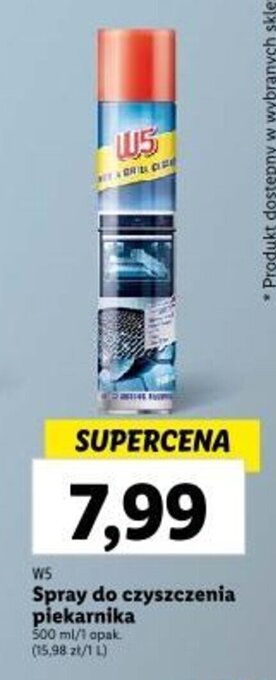 Lidl W5 Spray do czyszczenia piekarnika 500 ml oferta