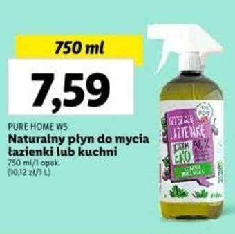 Lidl PURE HOME W5 Naturalny płyn do mycia łazienki lub kuchni 750 ml oferta