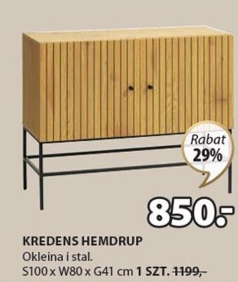 JYSK KREDENS HEMDRUP S100xW80xG41cm oferta