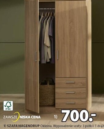 JYSK SZAFA HAGENDRUP S96 x W176 x G50 cm oferta