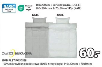 JYSK KOMPLET POŚCIELI 140x200cm + 70x80cm oferta