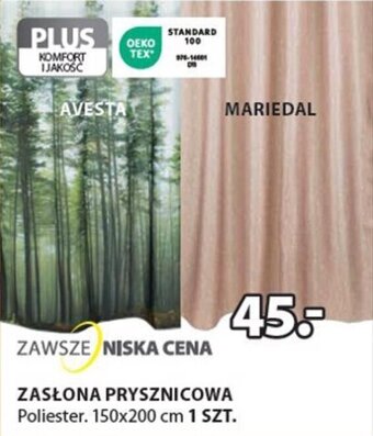 JYSK ZASŁONA PRYSZNICOWA 150x200 cm oferta