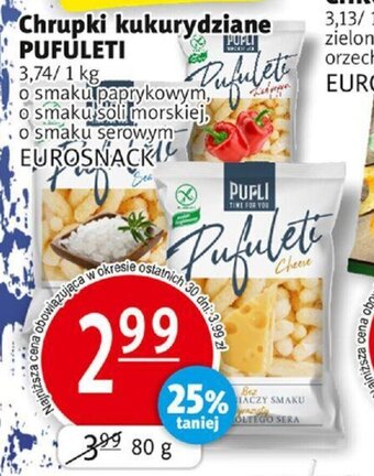 Prim Market Chrupki kukurydziane PUFULETI 80g oferta