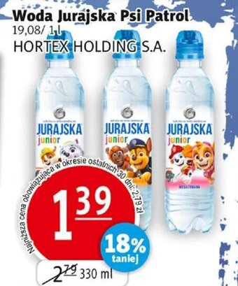 Prim Market Woda Jurajska Psi Patrol HORTEX HOLDING S.A. 330ml oferta