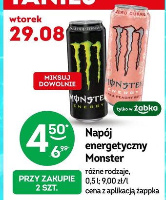 Żabka Napój energetyczny Monster 0,5l oferta