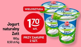 Żabka Jogurt naturalny Zott 180g oferta