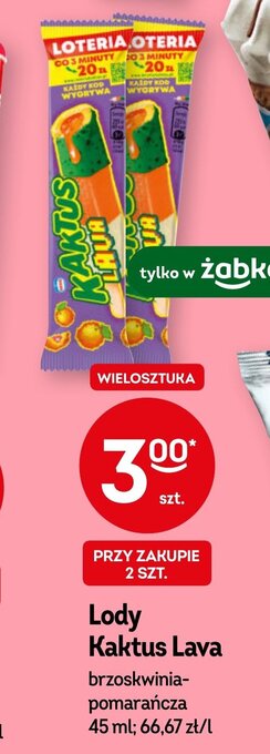 Żabka Lody Kaktus Lava 45ml oferta