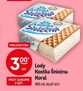 Żabka Lody Kostka Śnieżna Koral 180ml oferta