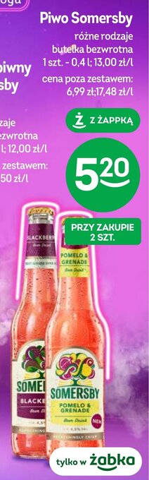 Żabka Piwo Somersby 0,4l oferta