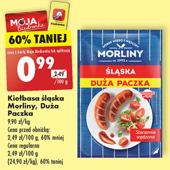 Biedronka Kiełbasa śląska Morliny, 100g oferta