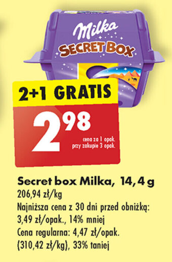Biedronka Secret box Milka, 14,4g oferta