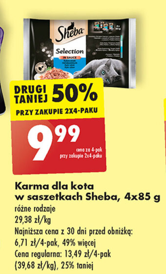 Biedronka Karma dla kota w saszetkach Sheba, 4x85 g oferta