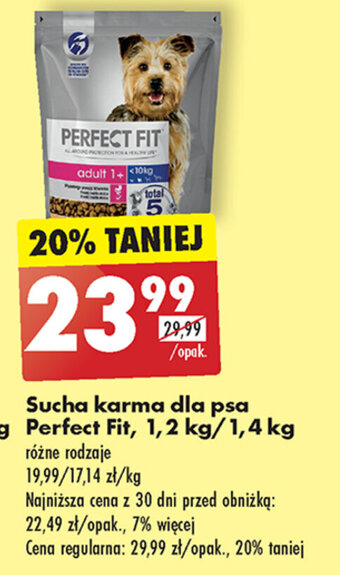 Biedronka Sucha karma dla psa Perfect Fit, 1,2 kg/1,4 kg oferta