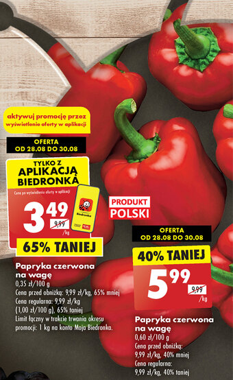 Biedronka Papryka czerwona 1kg oferta