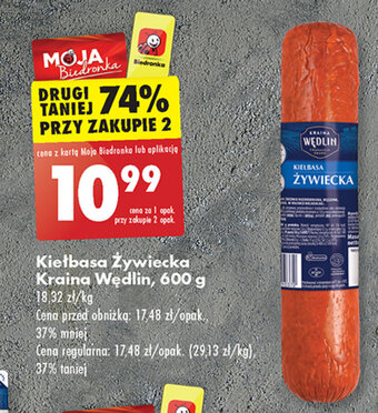 Biedronka Kiełbasa Żywiecka Kraina Wędlin, 600 g oferta