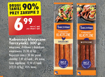 Biedronka Kabanosy klasyczne Tarczyński, 300 g oferta